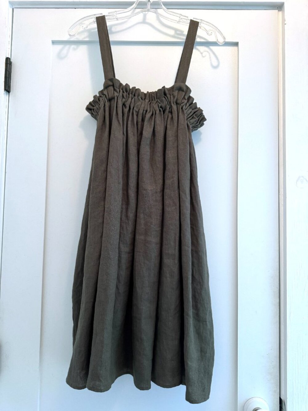 OZMA of California Margaux Dress Smoke Laundered Linen M, Excellent Condition - Picture 4 of 8